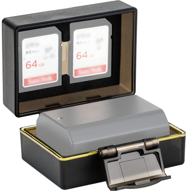 JJC 소니 A7C2 A7M4 NP-FZ100 카메라 배터리 SD카드 보관 케이스, BC-2NPFZ100, 1개