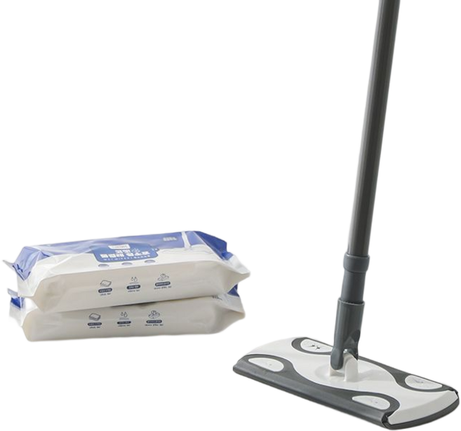 comet 棒拖把+濕拖把清潔布30張2包, 1組