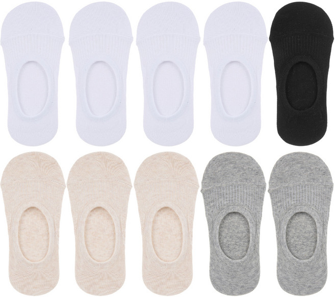 베이스알파 에센셜 여성용 안벗겨짐 골지 페이크삭스 10켤레