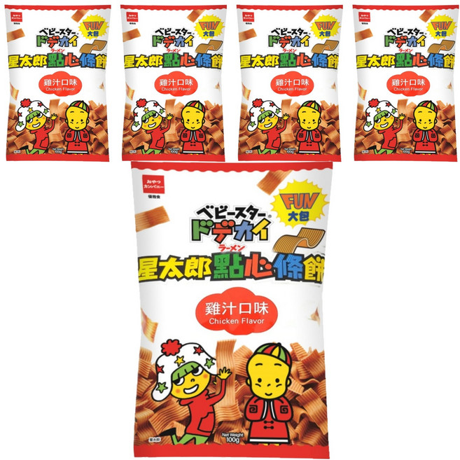 OYATSU 優雅食 點心條餅 雞汁口味FUN大包, 100g, 5包