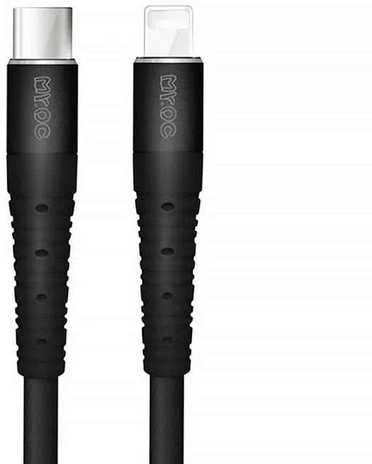 Mr.OC橘貓先生 Type-C-Lightning27W鋁合金編織快充線, 1.2m, 黑色, 1條