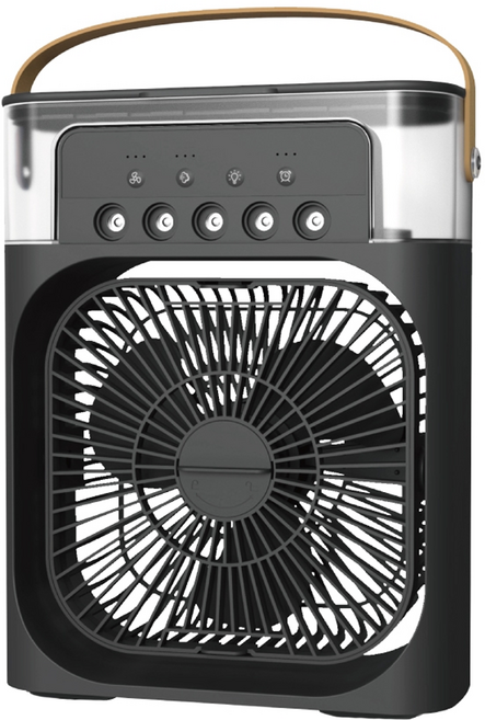 SOnGEn 松井 USB冰感香氛霧化水冷扇 主機 + usb電源線 + 擴香棉片 + 說明書 黑色 600ml, SG-0607-B