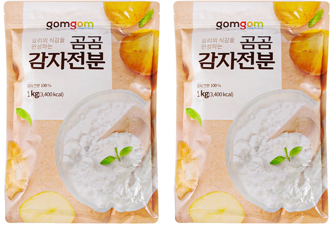 gomgom 馬鈴薯澱粉, 1kg, 2包