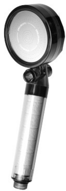 DAELIM BATH Declean ver2 單觸式開合過濾器淋浴器, 黑色 + 透明色, 1個