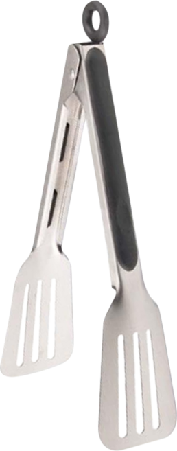 cook power 鍋寶 不鏽鋼平煎食物夾 RG-021-1 27 x 5.5 x 3.3cm 128g, 黑色, 1支