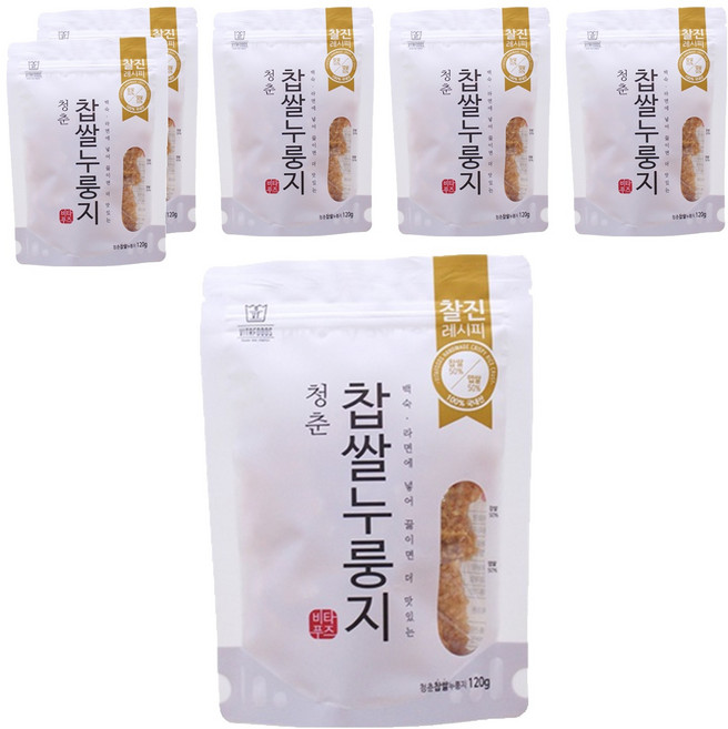 청춘 찹쌀누룽지, 120g, 6개
