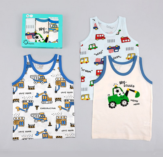 메이키즈 남아용 미니카 런닝 3종 세트