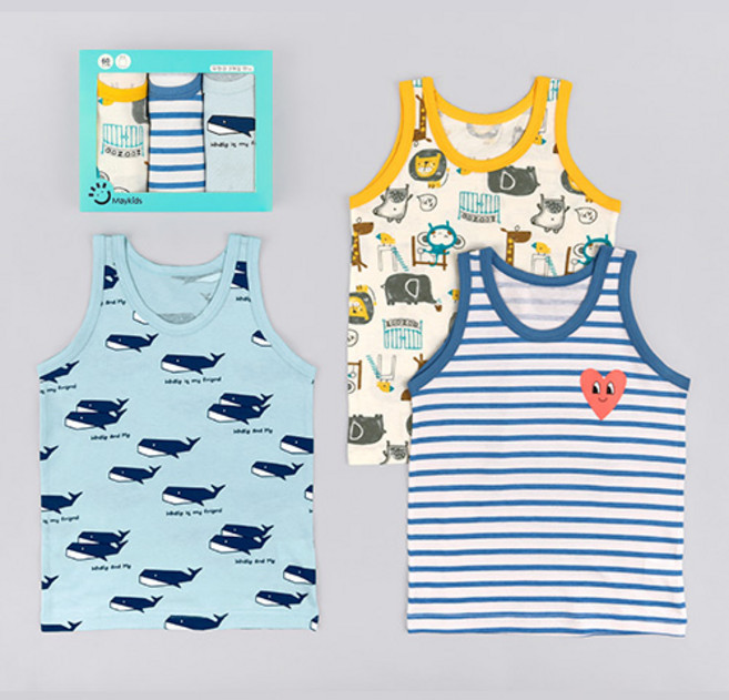 메이키즈 남아용 심플애니멀 런닝 3종 세트