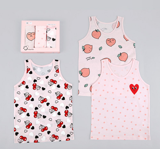 메이키즈 여아용 핑크프룻 런닝 3종 세트