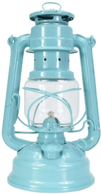 FEUERHAND 火手燈 古典煤油燈 鍍鋅鋼板 SCHOTT耐高溫玻璃燈罩, 蒂芬尼藍, 1個