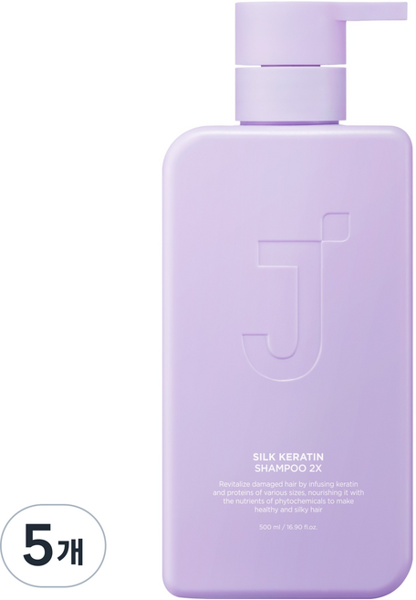 제이숲 실크 케라틴 샴푸 2X, 500ml, 5개