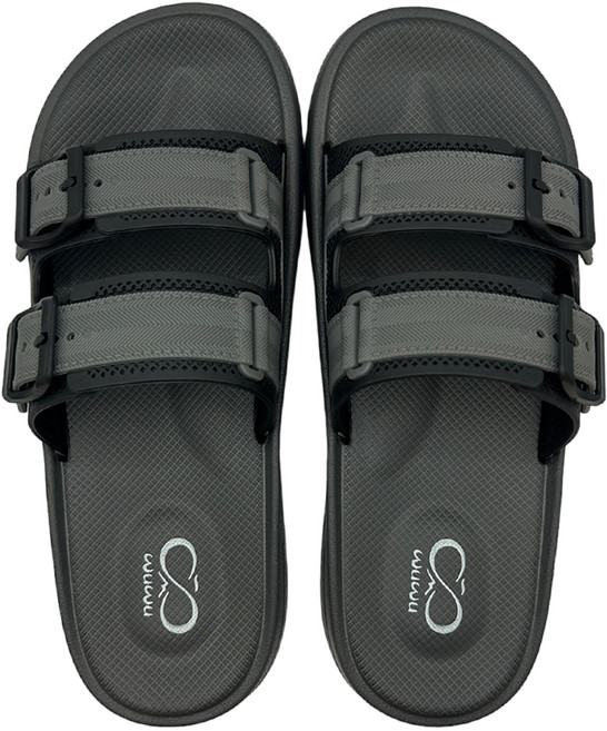 WUWU 冒險家雙帶厚底拖 MA072 41, 265mm, 灰色