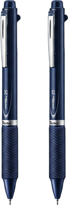 Pentel 飛龍文具 ENERGEL 三用筆 XBLW355C, 藍桿, 2支