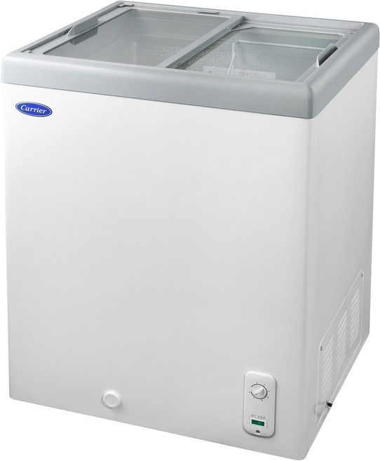 캐리어 저소음 다목적 유리도어 냉동고 97L 방문설치, 화이트, CSDHD102WA