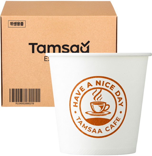 Tamsaa 咖啡廳紙杯 180ml, 1個, 1000入