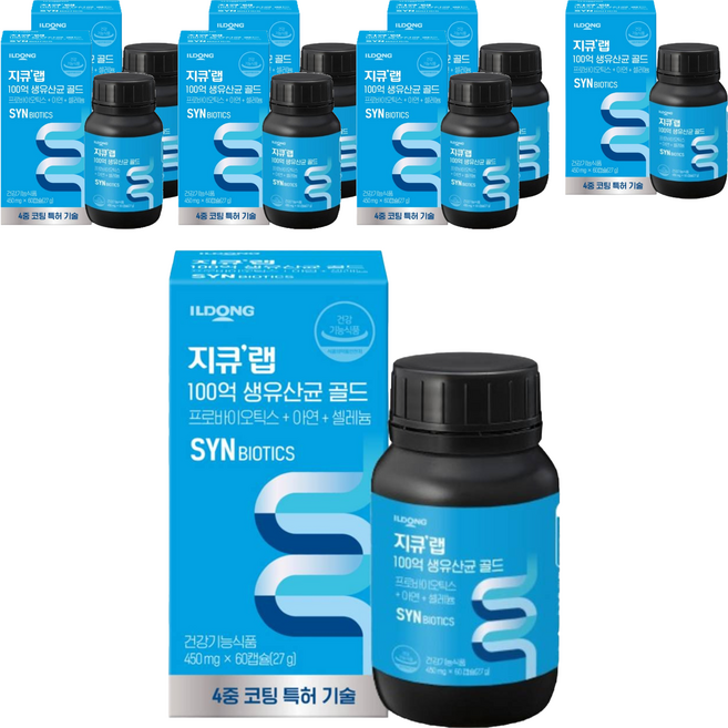 지큐랩 100억 생유산균 골드, 60정, 8개