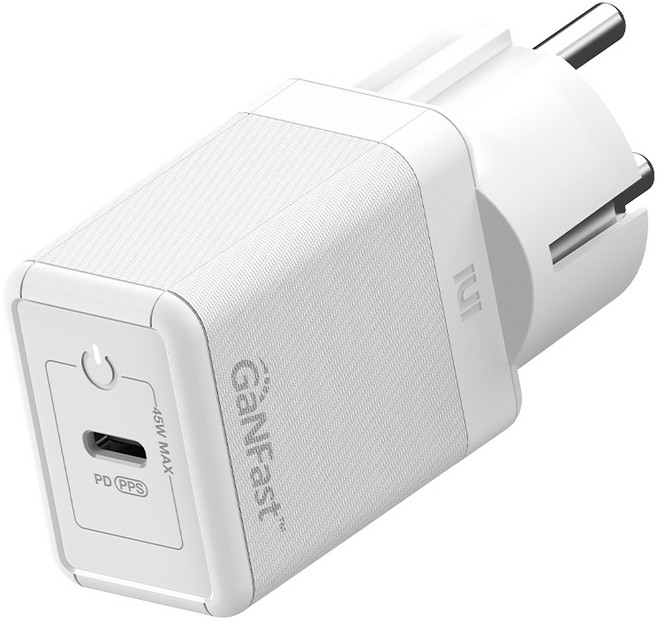 아트뮤 USB PD 45W PPS GaN 접지 초고속 충전기 GA110, 화이트, 1개