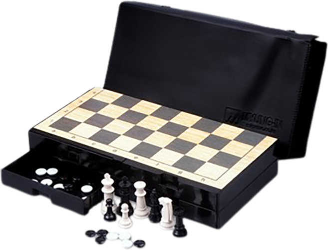 명인랜드 바둑 + 체스 양면게임 M-250 세트, 혼합색상, 1세트
