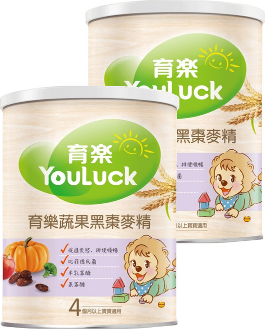 YouLuck 育樂 麥精, 黑棗, 280g, 2罐