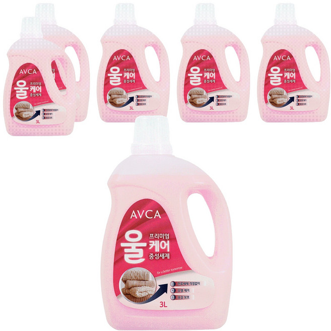 아브카 프리미엄 울케어 중성세제 본품, 6개, 3L