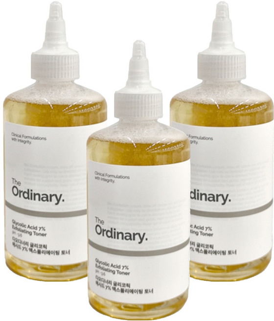 The Ordinary. 甘醇酸去角質化妝水, 240ml, 3瓶