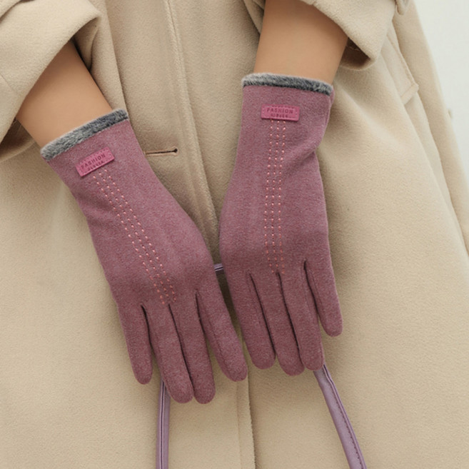실버스 여성용 기모 고급 장갑 세트 FG033
