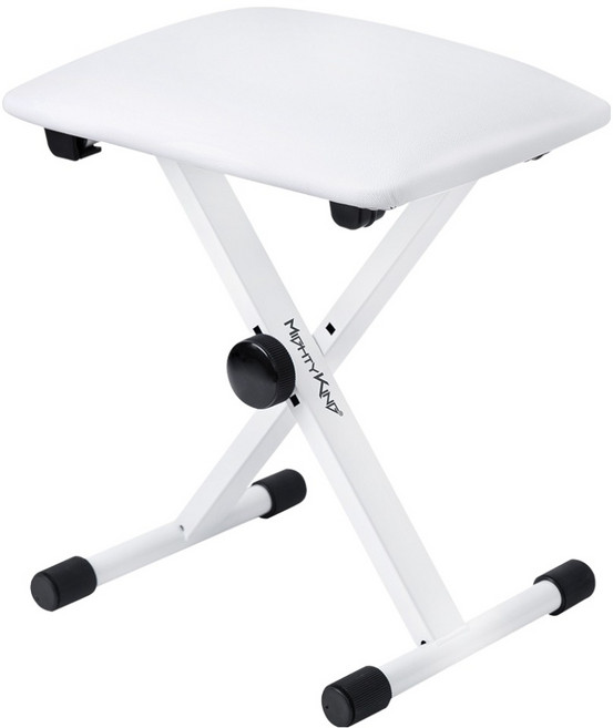 마이티킹 디지털피아노 높이조절 의자 MKB120, 화이트, 1개