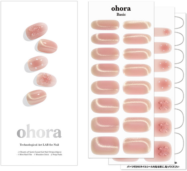 오호라 젤 네일 스트립, N 스윗 보우, 1개