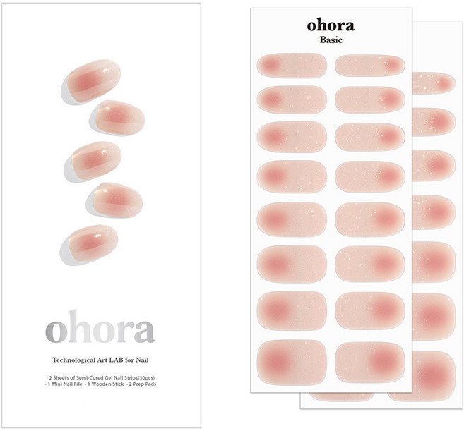 오호라 젤 네일 스트립, N 베리 젤리, 1개