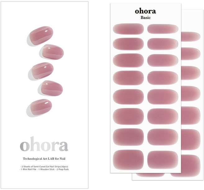 오호라 젤 네일 스트립, N 플럼 베일, 1개