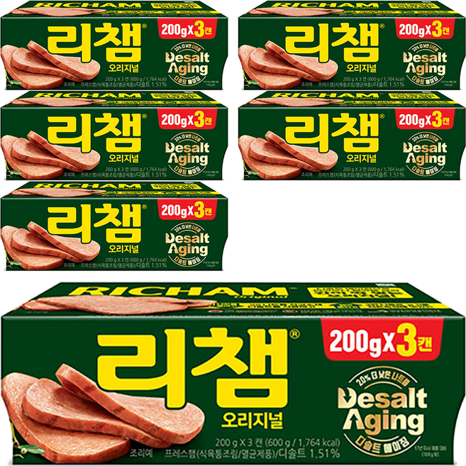 Richam 原味午餐肉罐頭, 200g, 18罐