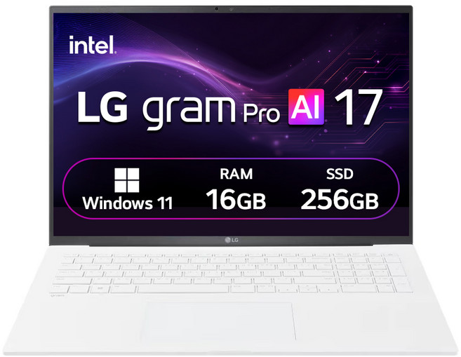 LG전자 2025 그램 Pro AI 17 WQXGA 코어Ultra5 애로우레이크, 에센스화이트, 256GB, 16GB, WIN11 Home, 17Z90TP-GA5CK