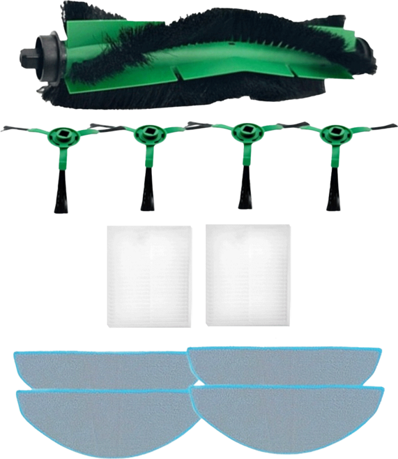 副廠 iROBOT Essential/Y01120/Y011010 /Roomba 105 Combo 配件耗材套裝 主刷 1個 + 邊刷 4個 + 濾網 2個 + 拖布 4個, 1套