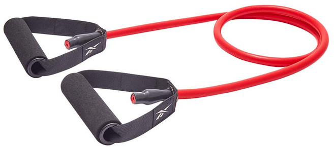 Reebok 銳步 Resistance Tube 阻力訓練拉力繩 Medium 10kg, 紅色, 1條