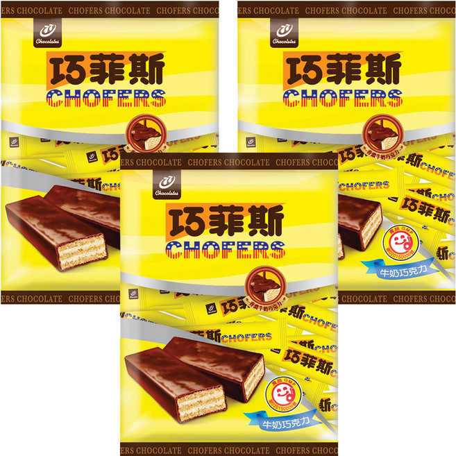 77 CHOFERS 巧菲斯 夾心酥 牛奶口味, 150g, 3袋