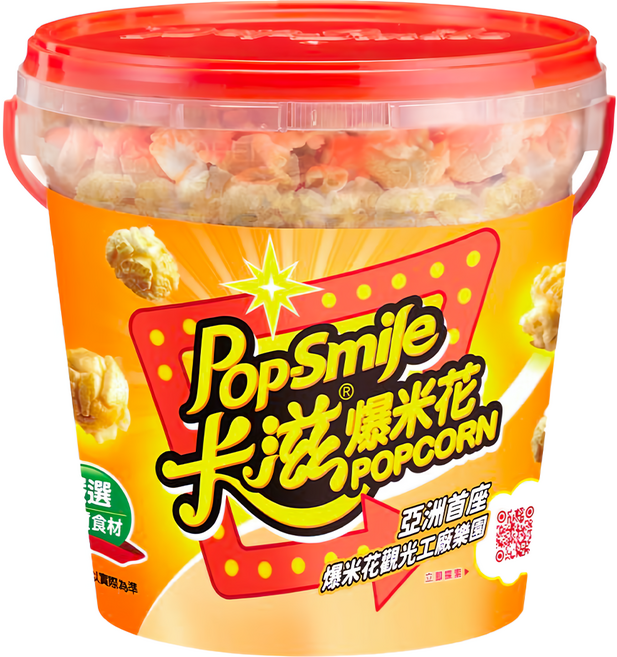 Pop-Smile 卡滋 蘑菇球爆米花 經典原味, 150g, 1桶