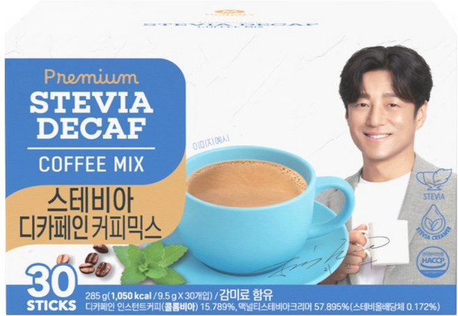 맥널티커피 스테비아 디카페인 커피믹스, 9.5g, 30개입, 1개