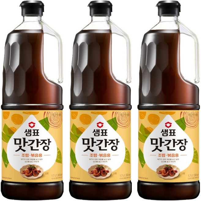 샘표 맛간장 조림볶음용, 1.7L, 3개