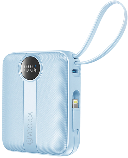 VOORCA 行動電源 10000mAh Type-C + Lightning, D-916, 藍色