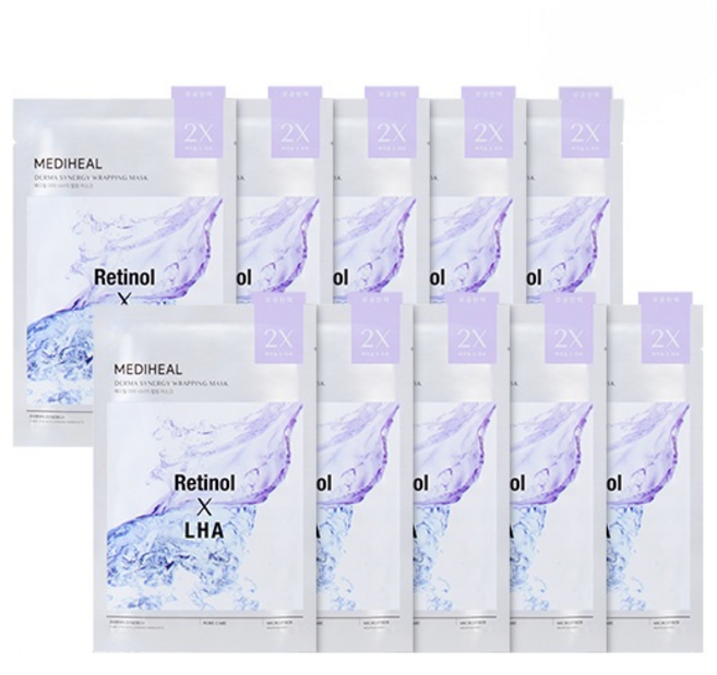 메디힐 더마 시너지 랩핑 마스크 모공탄력, 10개입, 1개
