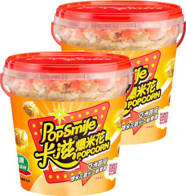 Pop-Smile 卡滋 蘑菇球爆米花 經典原味, 150g, 2桶