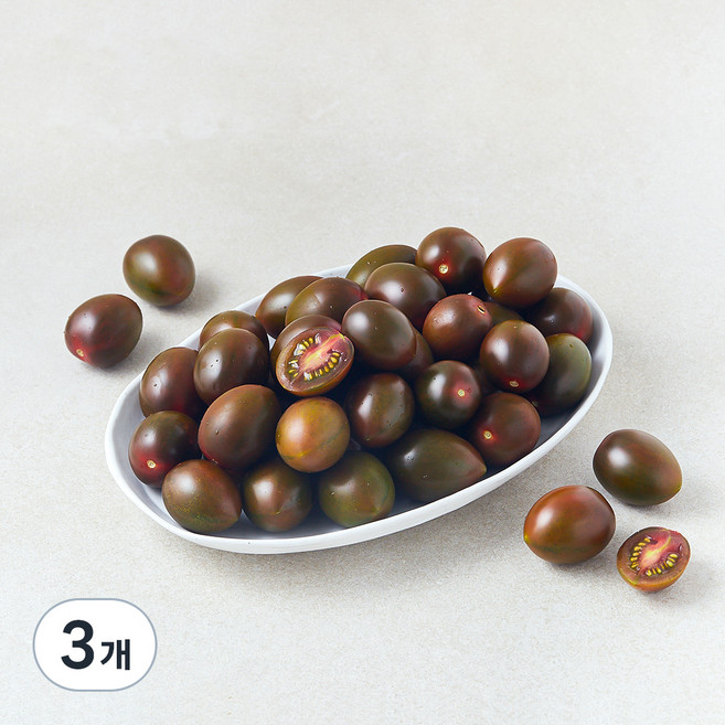 스윗마토 스테비아 망고향 블랙대추방울토마토, 1kg, 3개