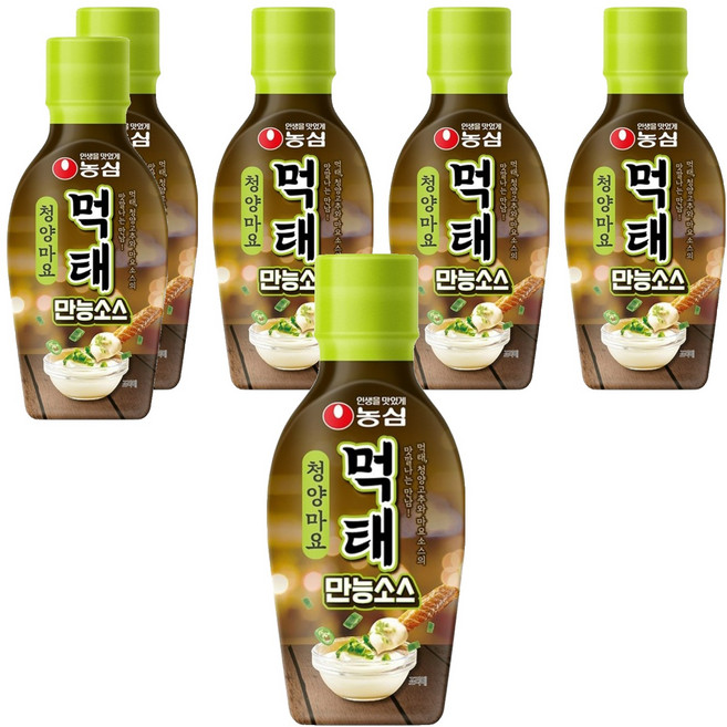 농심 먹태청양마요 만능소스, 250g, 6개