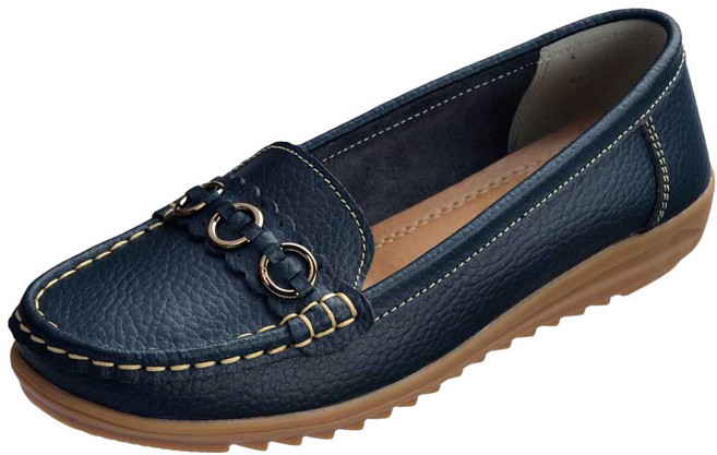 [孝親鞋] U.SEVEN 女款真皮舒適樂福鞋 DM1004