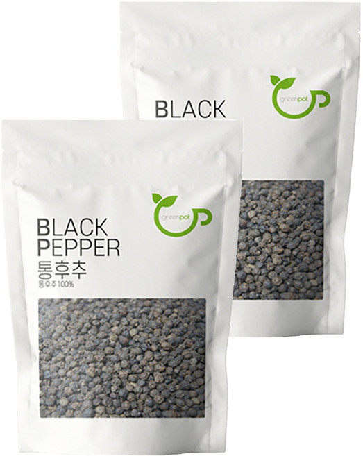 그린팟 리필용 통 흑후추, 2개, 200g