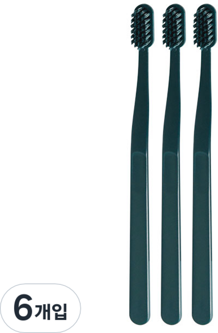 생활도감 칫솔 그린, 1개입, 6개