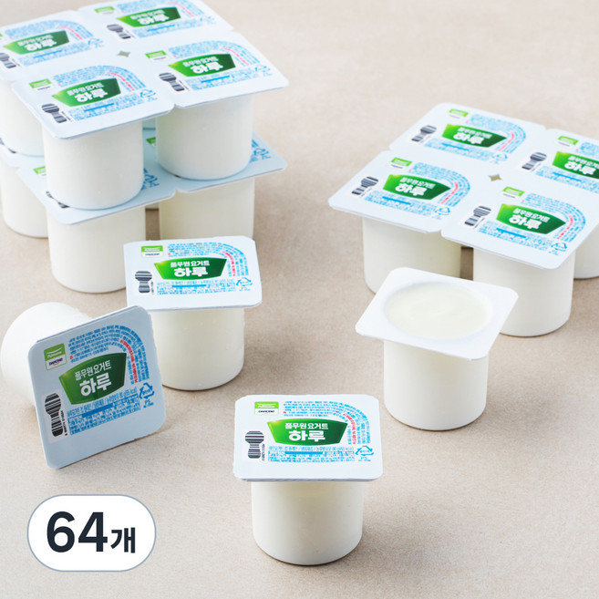 풀무원다논 하루 요거트 컵플레인, 80g, 64개