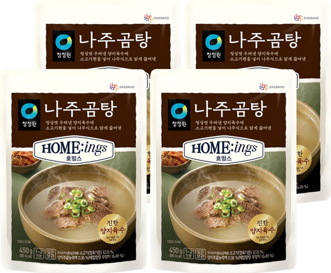 청정원 호밍스 나주곰탕, 450g, 4개
