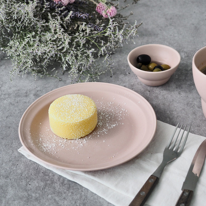 보울보울 볼볼 디저트플레이트 국산, 파우더핑크, 1개