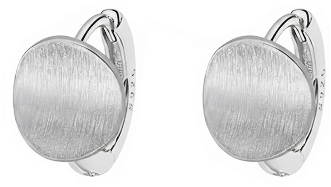 ENCLAIR 女款拉絲圓形圈式耳環